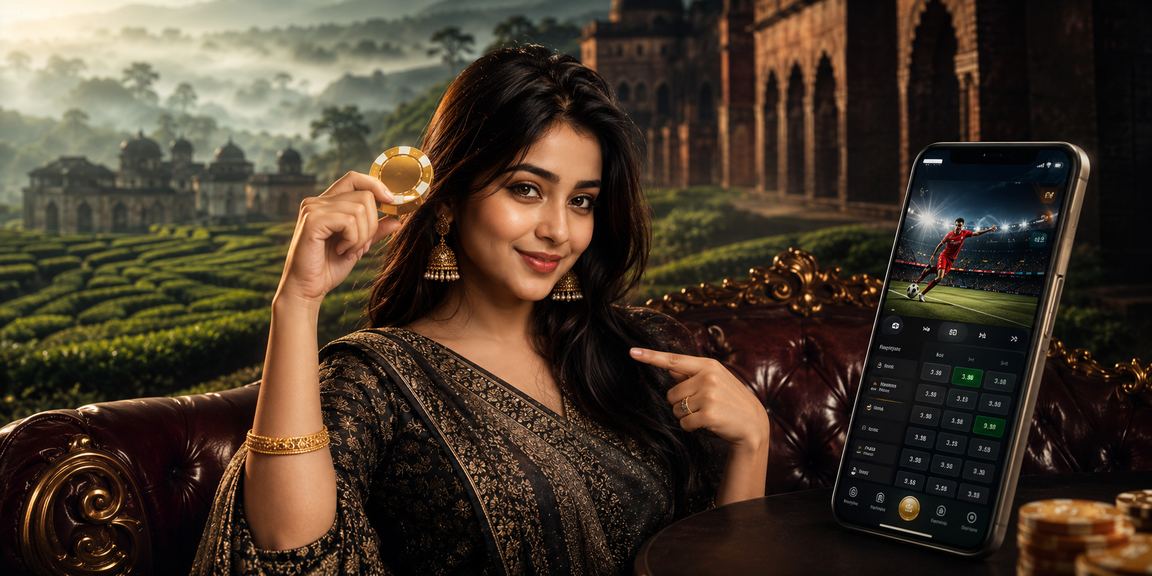 সোনারগাঁওয়ে চা বাগানের পাশে মোবাইলে স্পোর্টস বেটিং উপভোগ করছেন একজন খেলোয়াড়